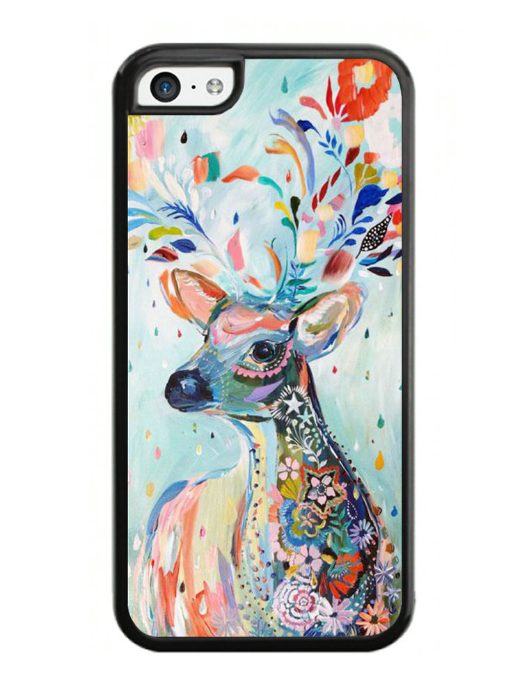 colorful deer painting Case for iPhone 5C